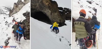 मनाङ हिमपातः तिलिचो बेसक्याम्पमा फसेका ११ पर्यटकको उद्धार