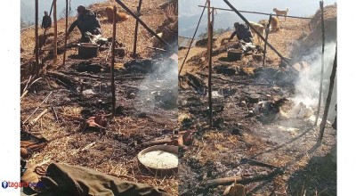 लमजुङ सिउरुङमा भेडीगोठ आगलागी हुँदा लाखौं धनमाल जलेर नष्ट